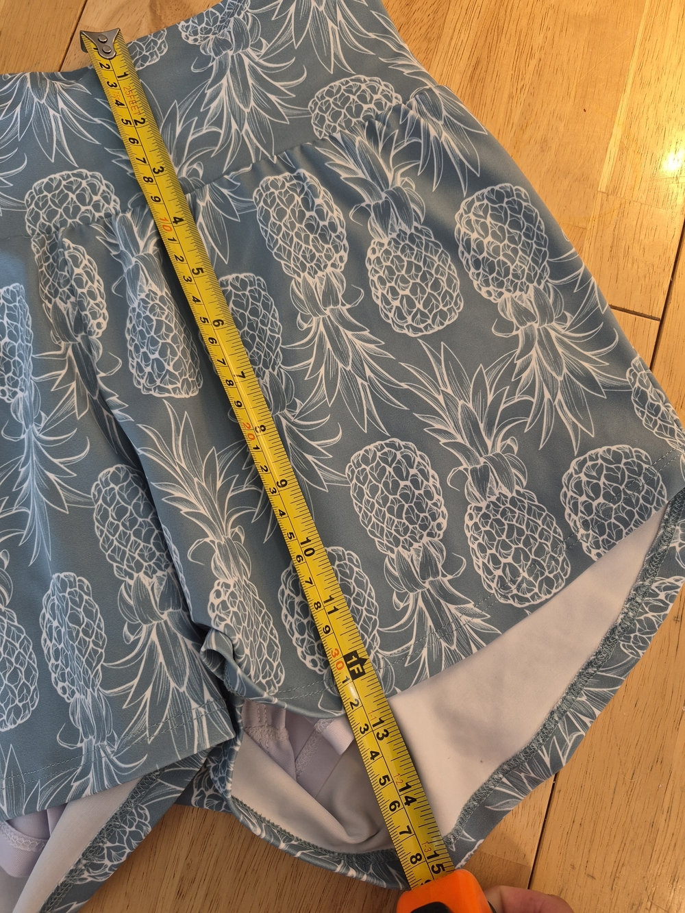 LOVE FITNESS Light Blue  Pineapple Athletic Shorts - Women's - Picture 5 of 5